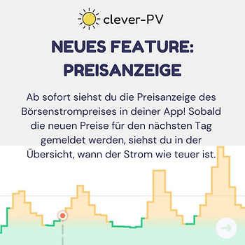 Neues Feature: Preisanzeige in der App