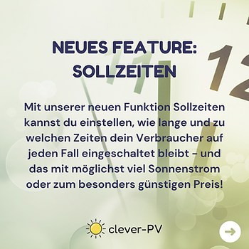 Neues Feature: Sollzeiten