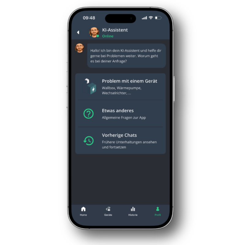 KI-Support-Chat in der clever-PV App - auch bei White-Label-Apps integriert